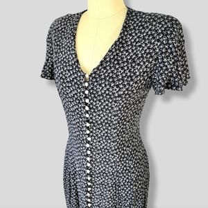 Vintage- 90s Midi Floral Dress- M